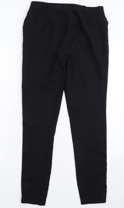 Womens UK Size 10 New Look Slim Fit Dress Pants Black Trousers