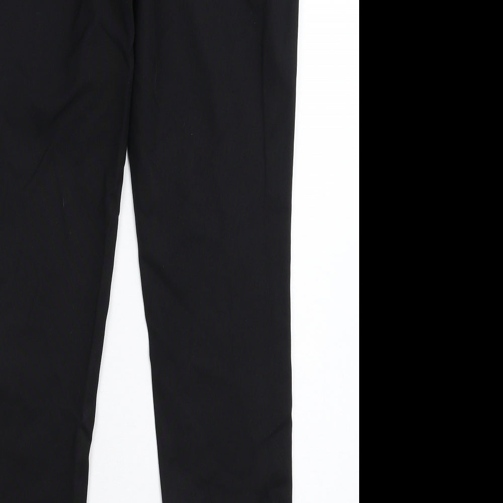 Womens UK Size 10 New Look Slim Fit Dress Pants Black Trousers