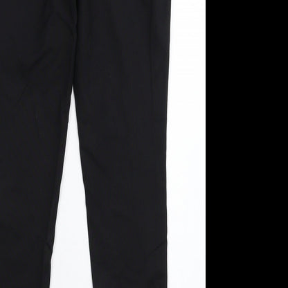 Womens UK Size 10 New Look Slim Fit Dress Pants Black Trousers