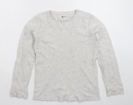 TU Boys Grey  Knit Pullover Jumper Size 12 Years