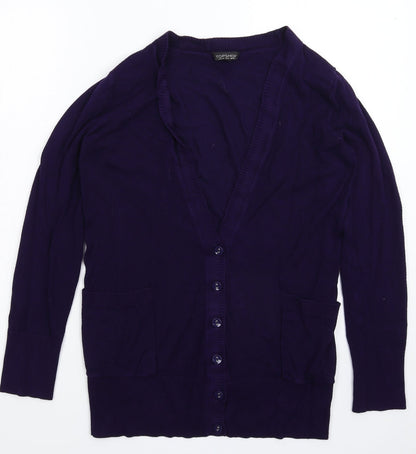Womens UK Size 12 Topshop Purple Cardigan Jumper