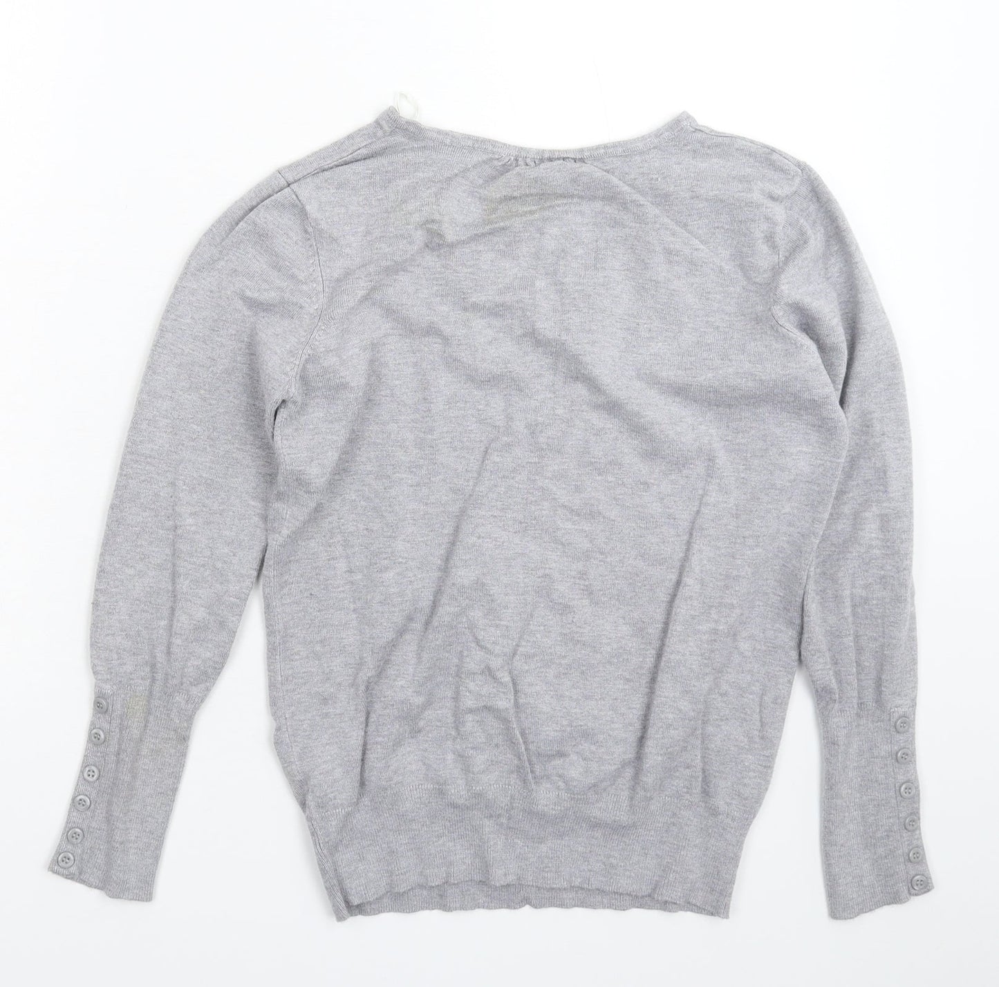 Womens UK Size M M&Co Grey Pullover Jumper