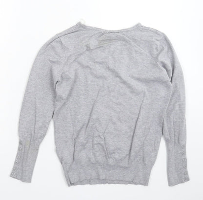 Womens UK Size M M&Co Grey Pullover Jumper