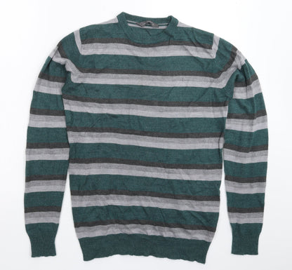 Cedar Wood State Mens Multicoloured Striped Knit Pullover Jumper Size XS
