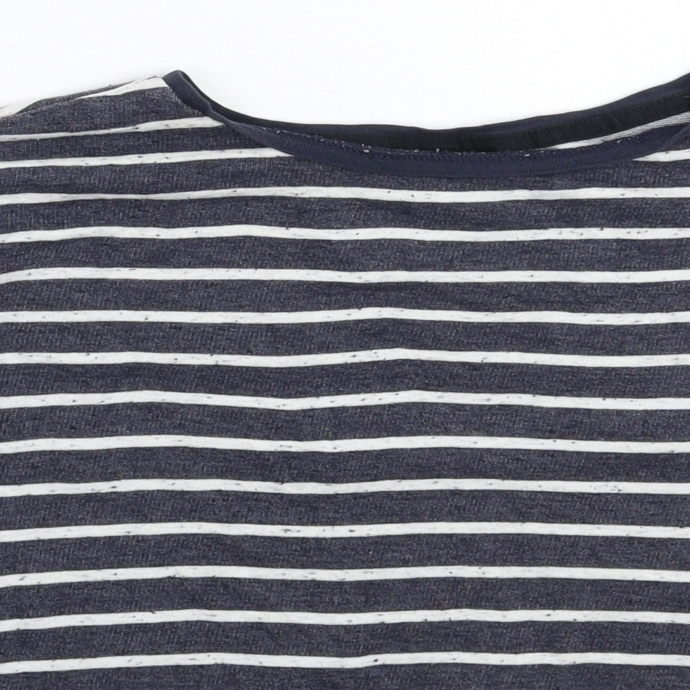 Womens UK Size 8 Topshop Blue Basic T-Shirt