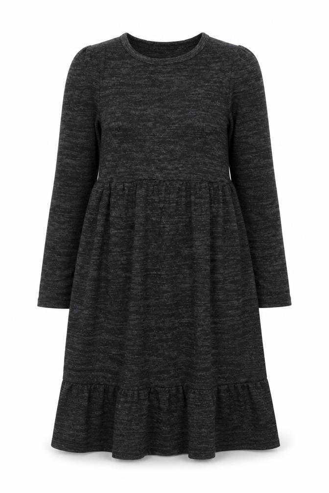 Front view of Brave Soul women’s grey knit jumper dress, size XS