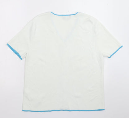 Womens UK Size L Casamia White Pullover Jumper