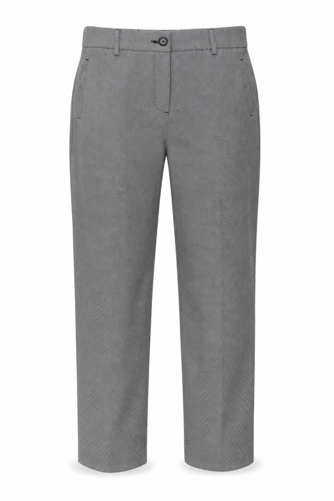 Front view of Marks & Spencer women’s black trousers, size UK 16, 28.5-inch leg