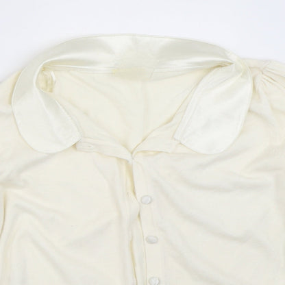Womens UK Size 12 Preworn Ivory Cardigan Jumper