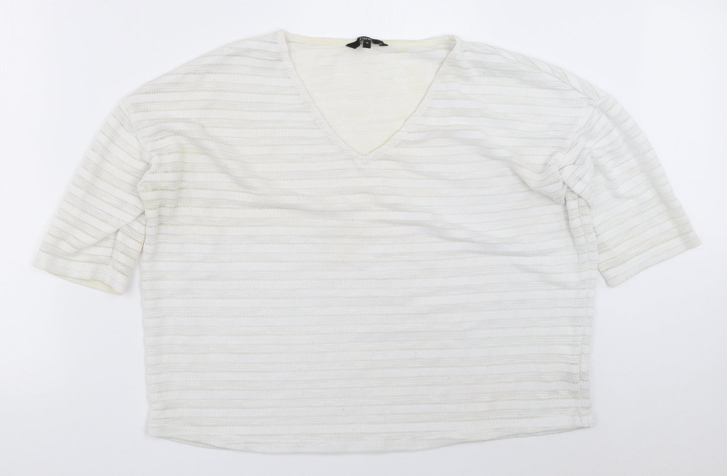 Womens UK Size 14 NEXT Ivory Basic T-Shirt
