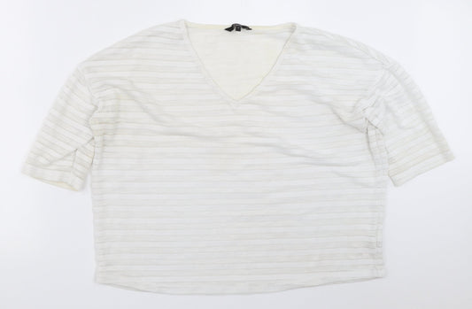 Womens UK Size 14 NEXT Ivory Basic T-Shirt