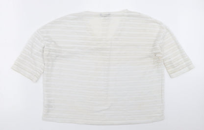 Womens UK Size 14 NEXT Ivory Basic T-Shirt