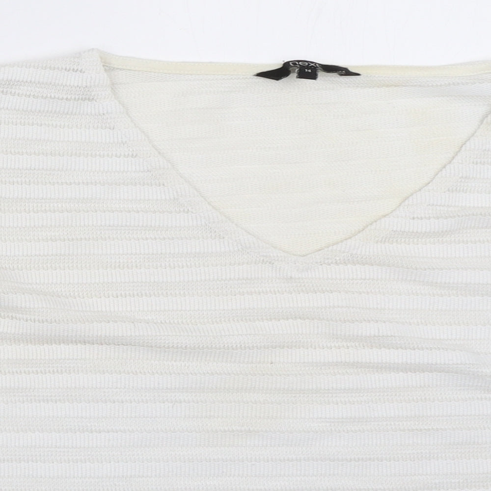 Womens UK Size 14 NEXT Ivory Basic T-Shirt