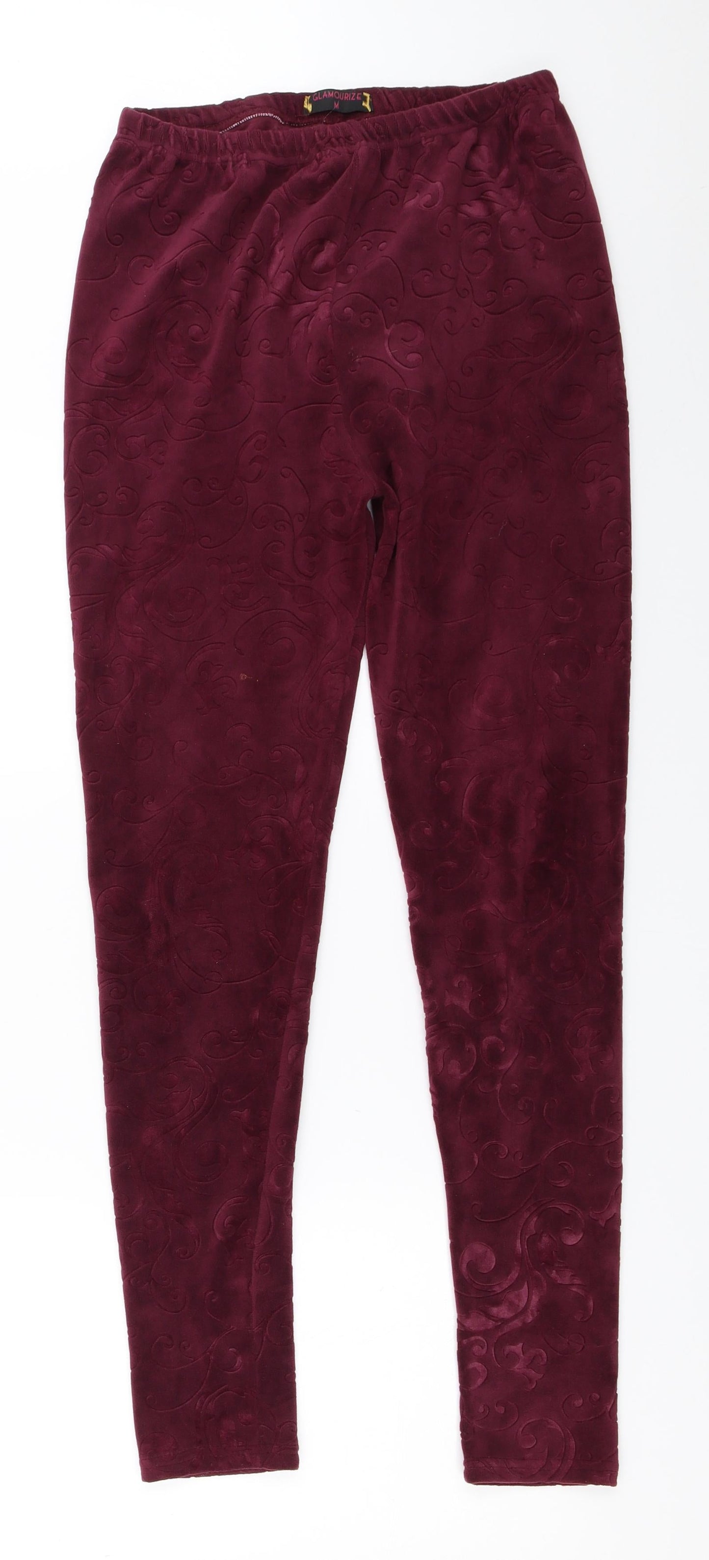 Glamourize Womens Purple   Capri Leggings Size M L29 in