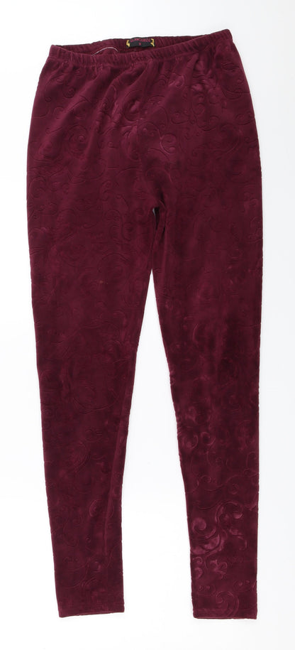 Glamourize Womens Purple   Capri Leggings Size M L29 in