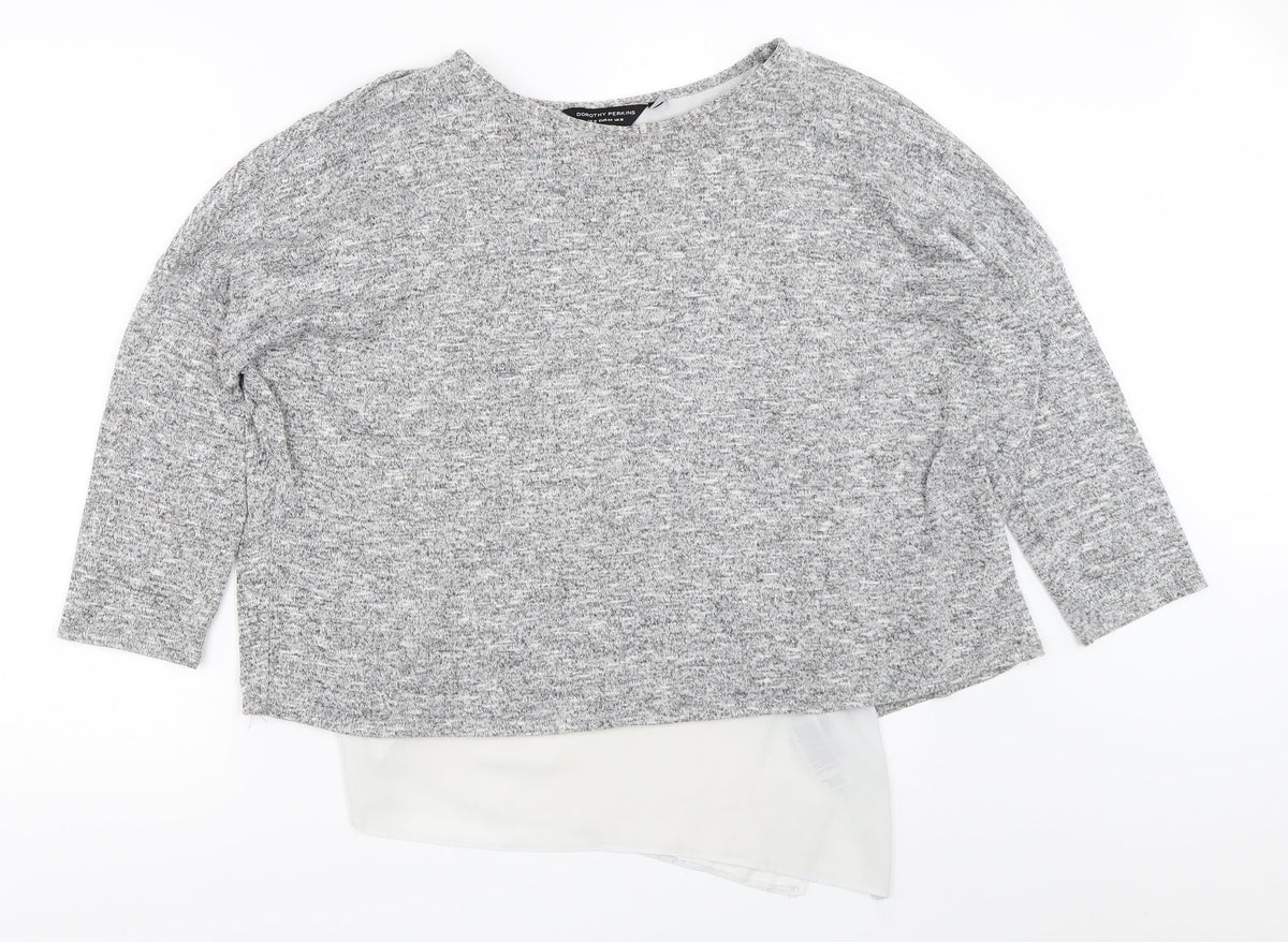 Womens UK Size 16 Dorothy Perkins Grey Pullover Jumper