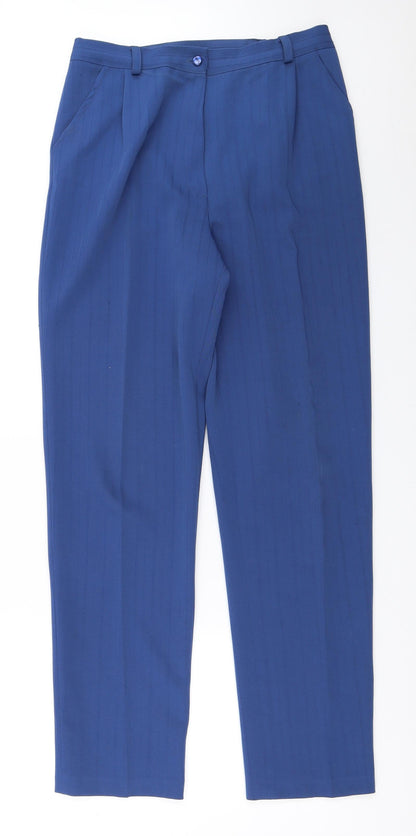 Womens UK Size 12 Afibel Regular Fit  Blue Trousers