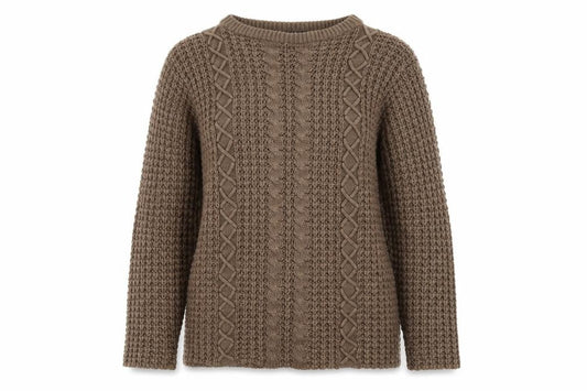 Womens UK Size M Donna Lewis Brown Pullover Jumper