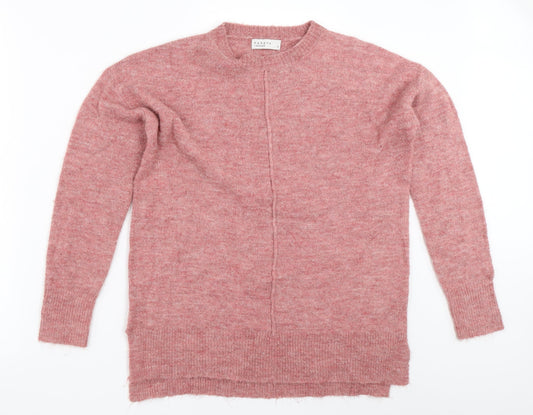 Womens UK Size S Papaya Pink Pullover Jumper