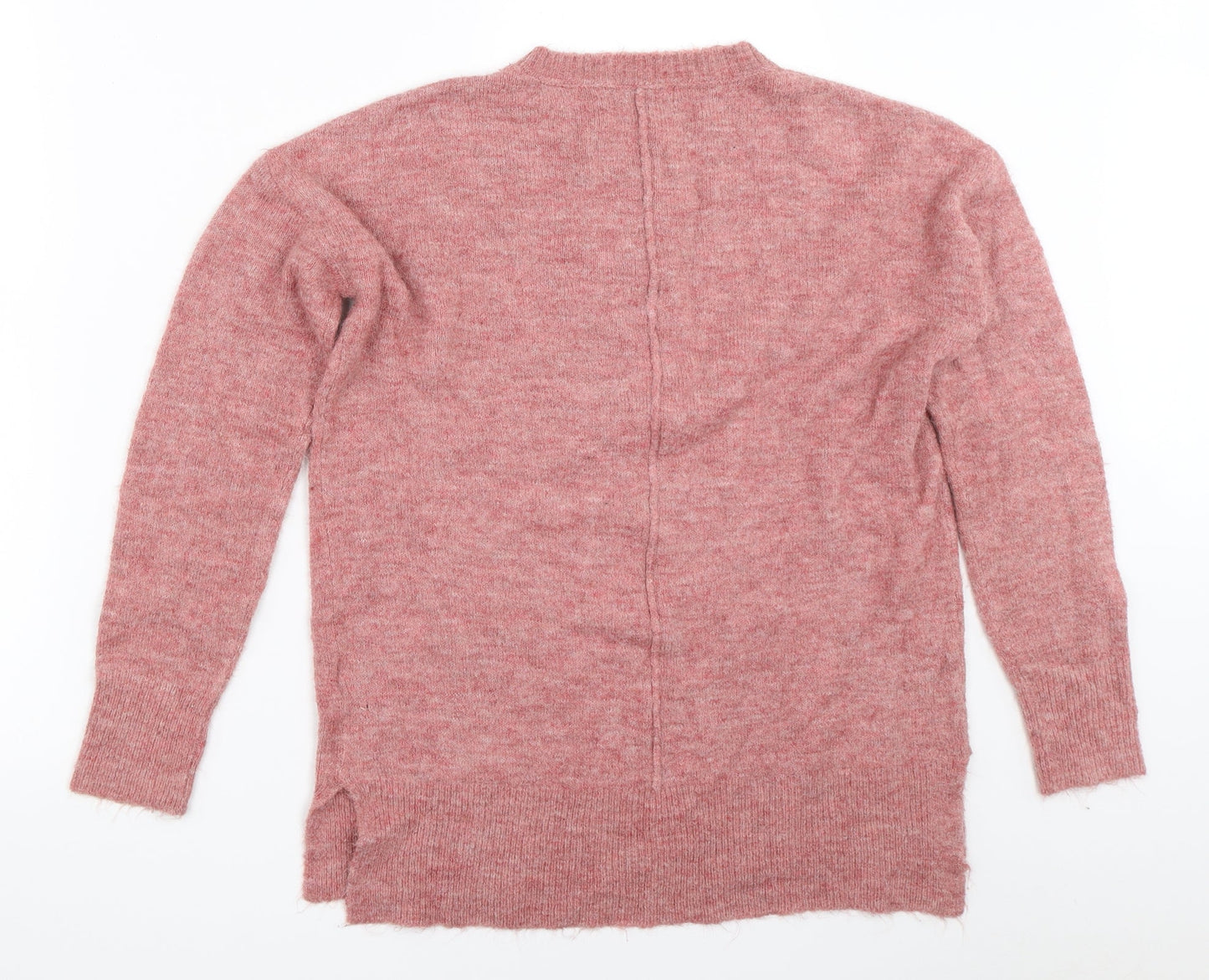 Womens UK Size S Papaya Pink Pullover Jumper