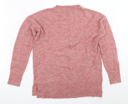 Womens UK Size S Papaya Pink Pullover Jumper