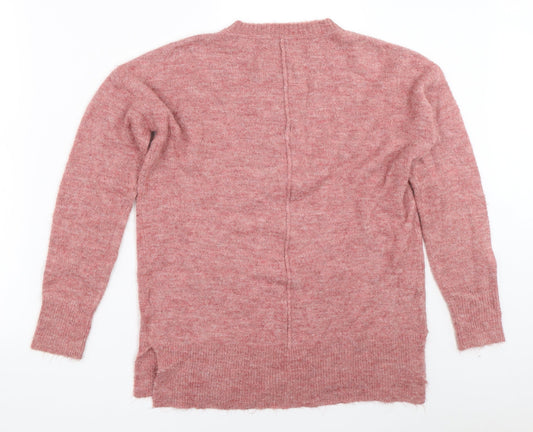 Womens UK Size S Papaya Pink Pullover Jumper