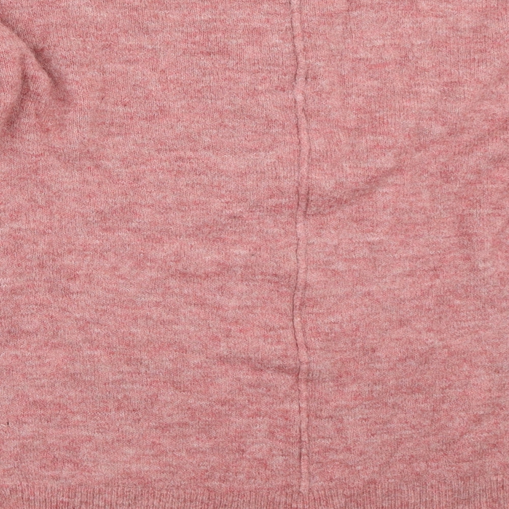 Womens UK Size S Papaya Pink Pullover Jumper