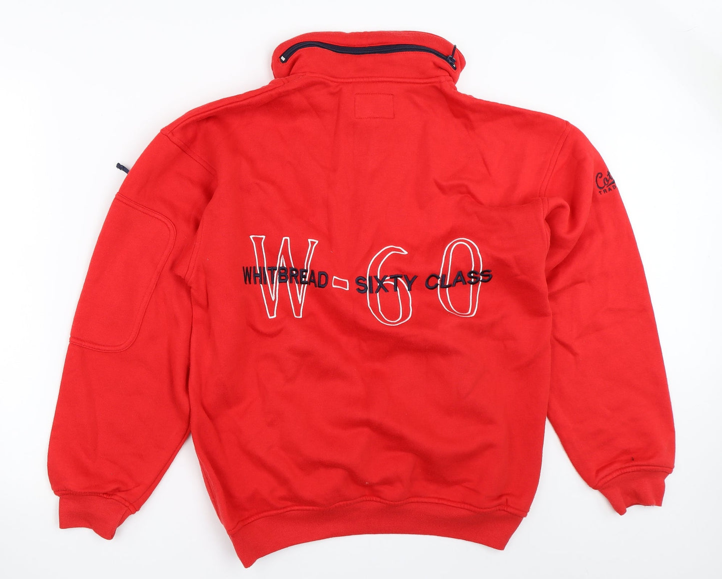 Mens UK Size S Cotton Traders Red Henley Sweatshirt