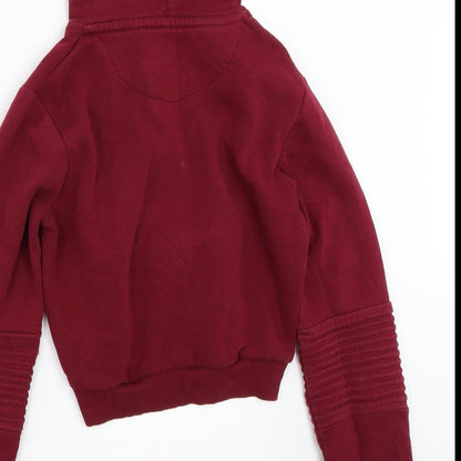 Sony Womens Red   Henley Hoodie Size 8
