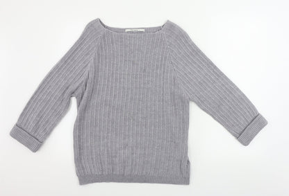 Womens UK Size L Tru Collection Grey Pullover Jumper