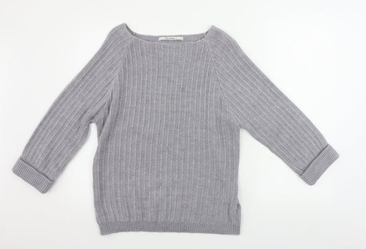 Womens UK Size L Tru Collection Grey Pullover Jumper