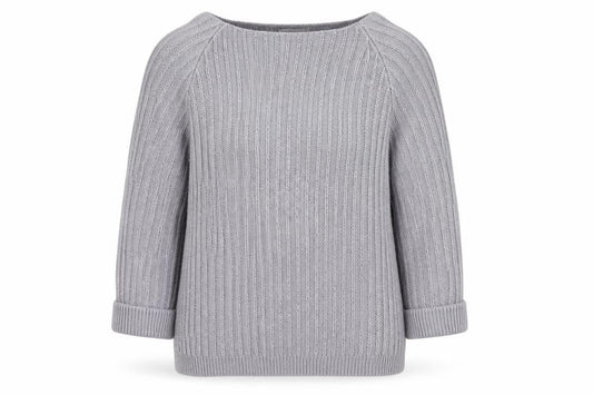 Front view of Tru Collection women’s grey jumper, size L