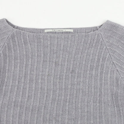 Womens UK Size L Tru Collection Grey Pullover Jumper