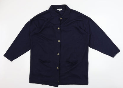 Womens UK Size M South lodge Blue Cardigan Jumper
