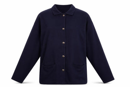 Front view of South lodge women’s blue cardigan jumper, size M