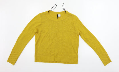 Womens UK Size S H&M Yellow Pullover Jumper