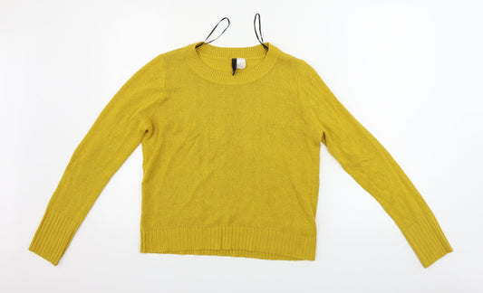 Womens UK Size S H&M Yellow Pullover Jumper