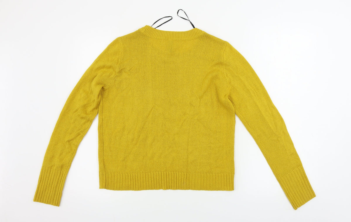 Womens UK Size S H&M Yellow Pullover Jumper