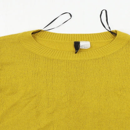 Womens UK Size S H&M Yellow Pullover Jumper