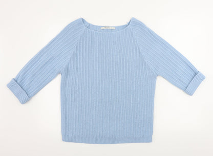 Womens UK Size M Tru Collection Blue Pullover Jumper