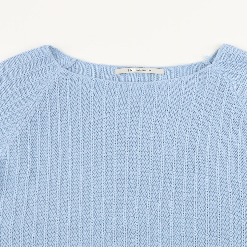 Womens UK Size M Tru Collection Blue Pullover Jumper