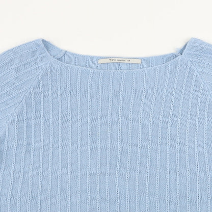 Womens UK Size M Tru Collection Blue Pullover Jumper