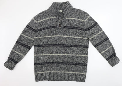 Boston crew    Mens Grey   Henley Jumper Size M