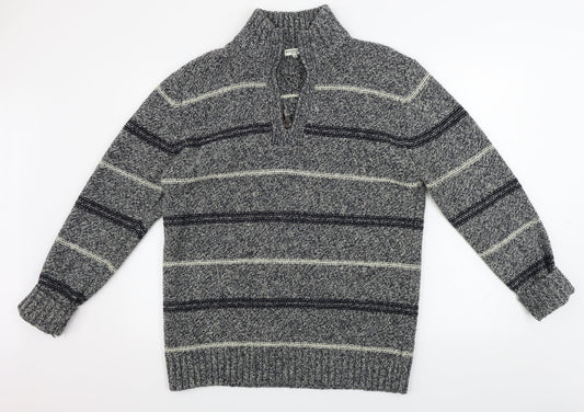 Boston crew    Mens Grey   Henley Jumper Size M