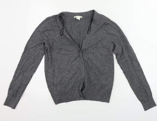 Womens UK Size XS H&M Grey Cardigan Jumper