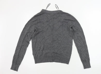 Womens UK Size XS H&M Grey Cardigan Jumper