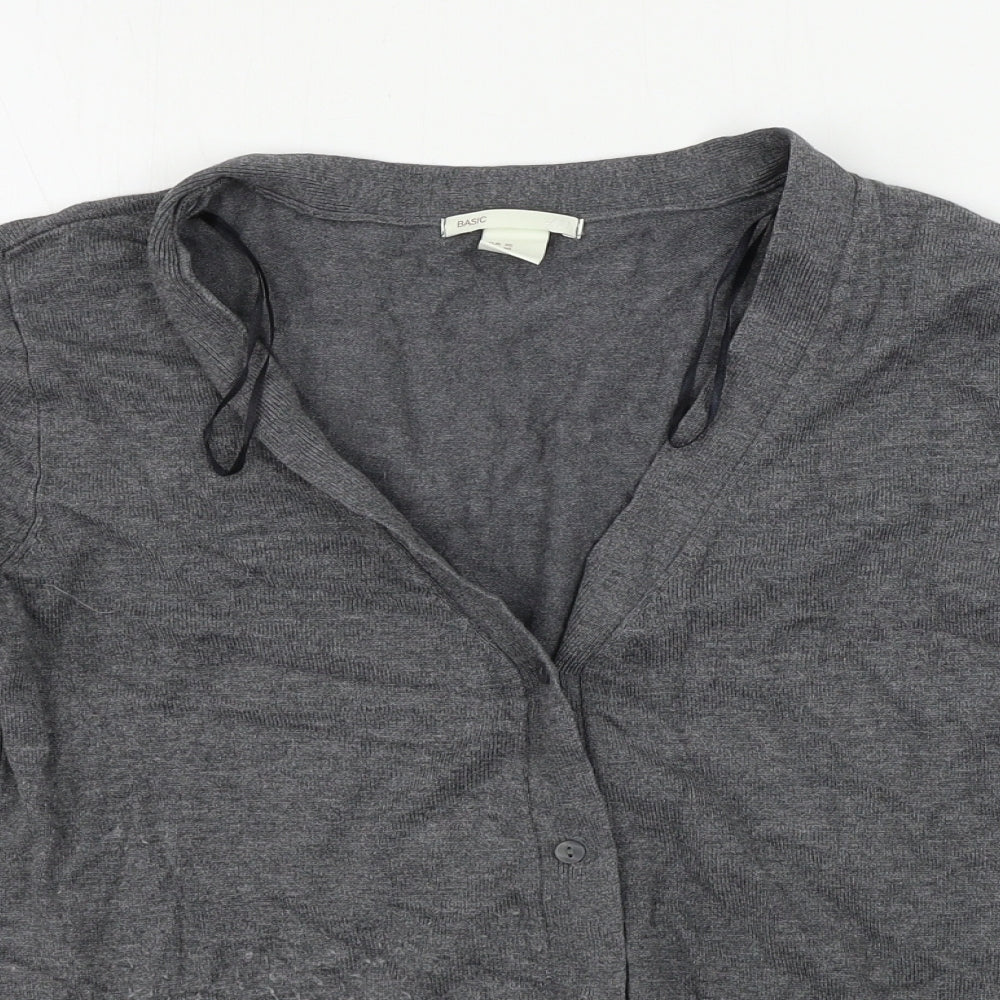 Womens UK Size XS H&M Grey Cardigan Jumper