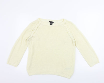 Womens UK Size S H&M Beige Pullover Jumper