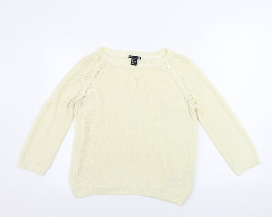 Womens UK Size S H&M Beige Pullover Jumper