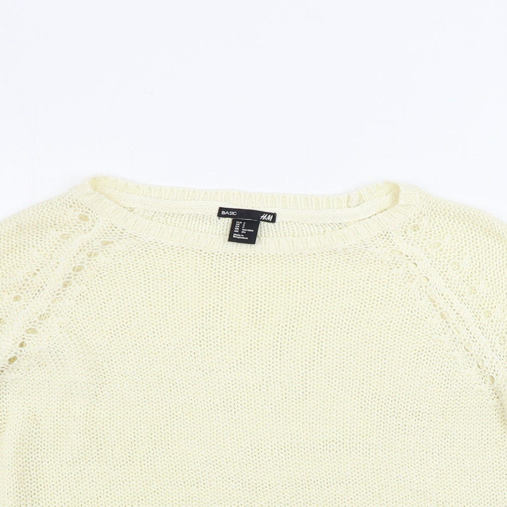 Womens UK Size S H&M Beige Pullover Jumper